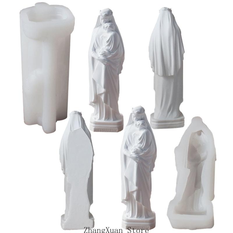 Silicone Molds Religious Molds Lady with Baby Casting Molds Plasters Molds Ornament Epoxy Resin Molds