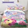 My Little Pony Vzorované povlečení Sada prošívaných dek a povlaků na polštáře Dekorace do domácnosti Dárek (1 * povlak na peřinu + 2 * povlak na polštář, bez jádra)