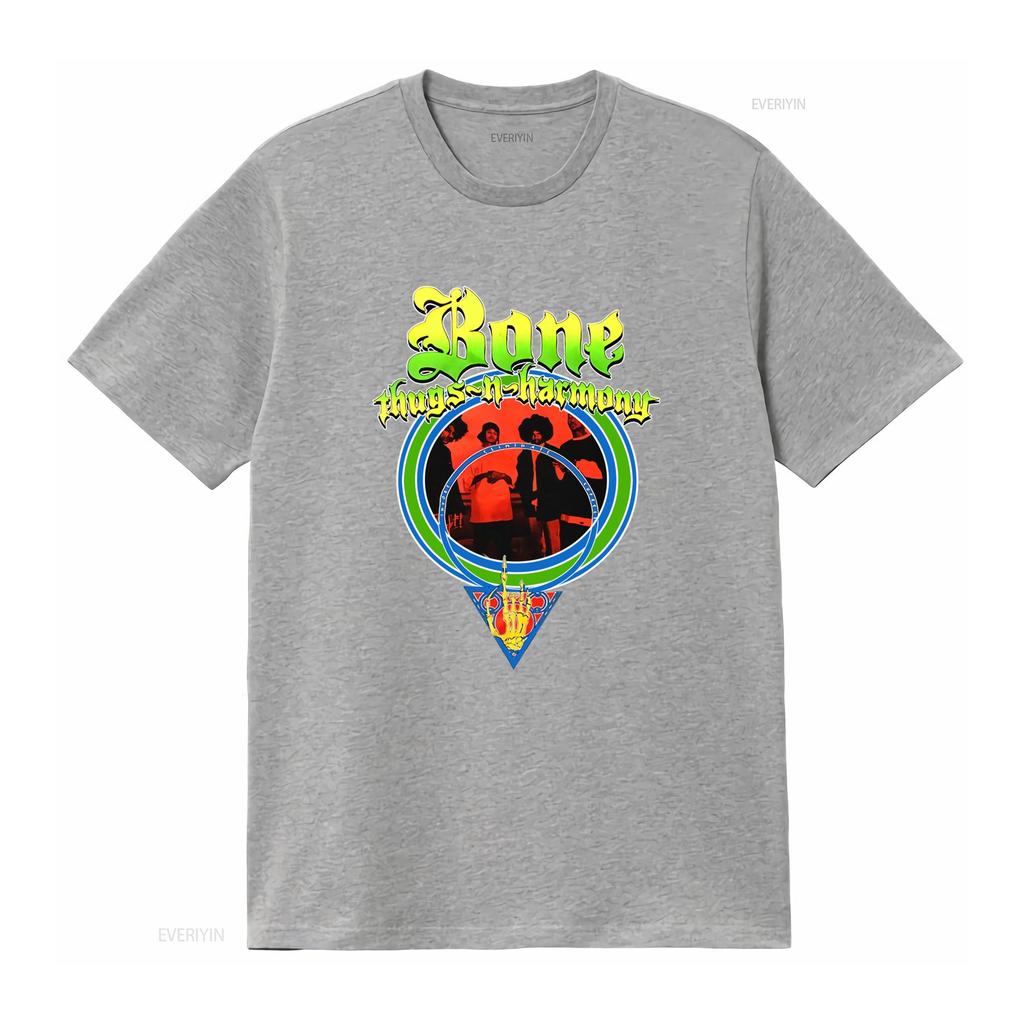 Authentisches BONE THUGS N HARMONY I E S Slim Fit T-Shirt Schwarzes Banddesign Vintage gewaschen Unisex Stilvoll Vielseitig Mann Leicht