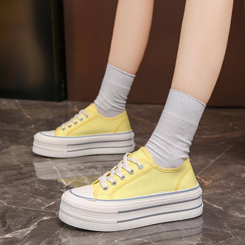 Mode Lässiger Damen Schuh Espadrilles Plateau Allround Runde Zehenpartie Tennis Damen 2024 Überkreuz Atmungsaktiv Sommer Canvas Schnürschuh