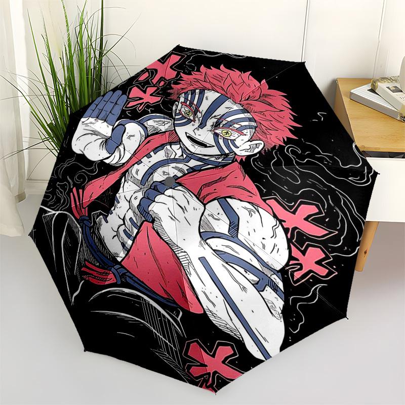 1pc Anime Character Umbrella Automatic Opening & Closing, Portable 3-Fold Design with 8-Bone Iron Frame Perfect for Outdoor Use, Festive Gifts, Travel