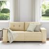 Loveseat Sofa Cream 180x77x82 Cm Fabric