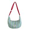 Casual Student Large-capacity Messenger Bag Women's New Striped Contrasting Color Versatile Shoulder Bag Personalized Commuter Dumpling Bag