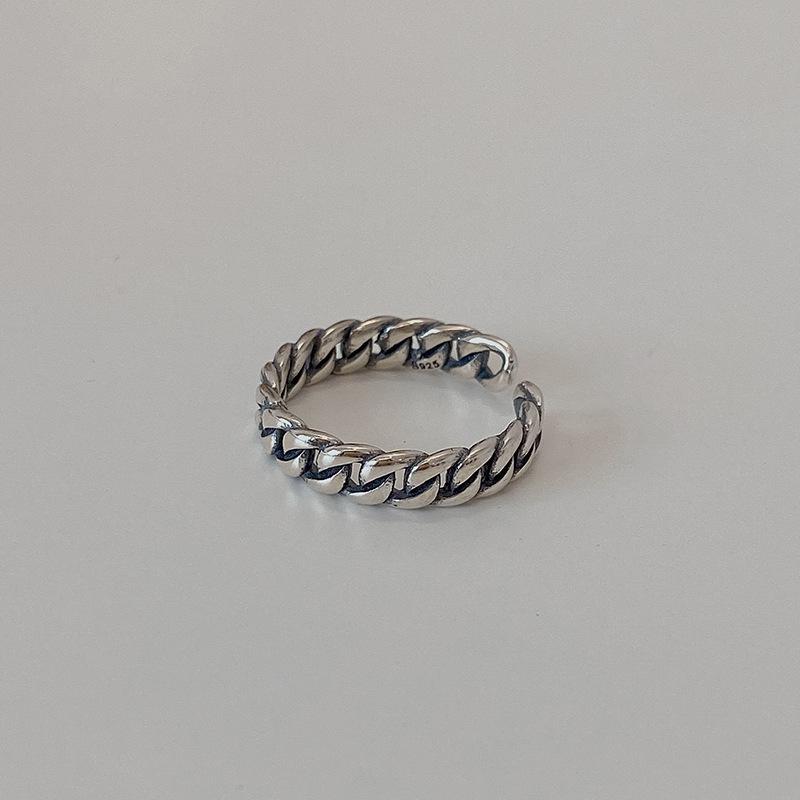 Korean Style Hollow Cross Adjustable Retro Ring for Women Adjustable Open