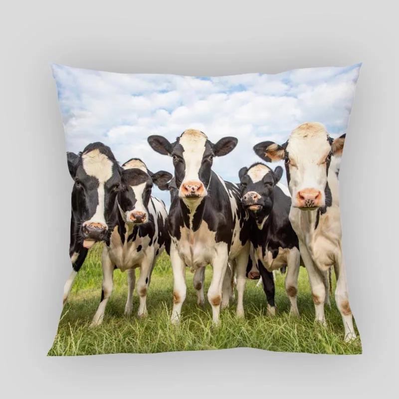 Animals Cow Pillow Cover Customize Pillowcase Modern Home Decorative Pillow Case For Living Room 45X45cm,40X40cm