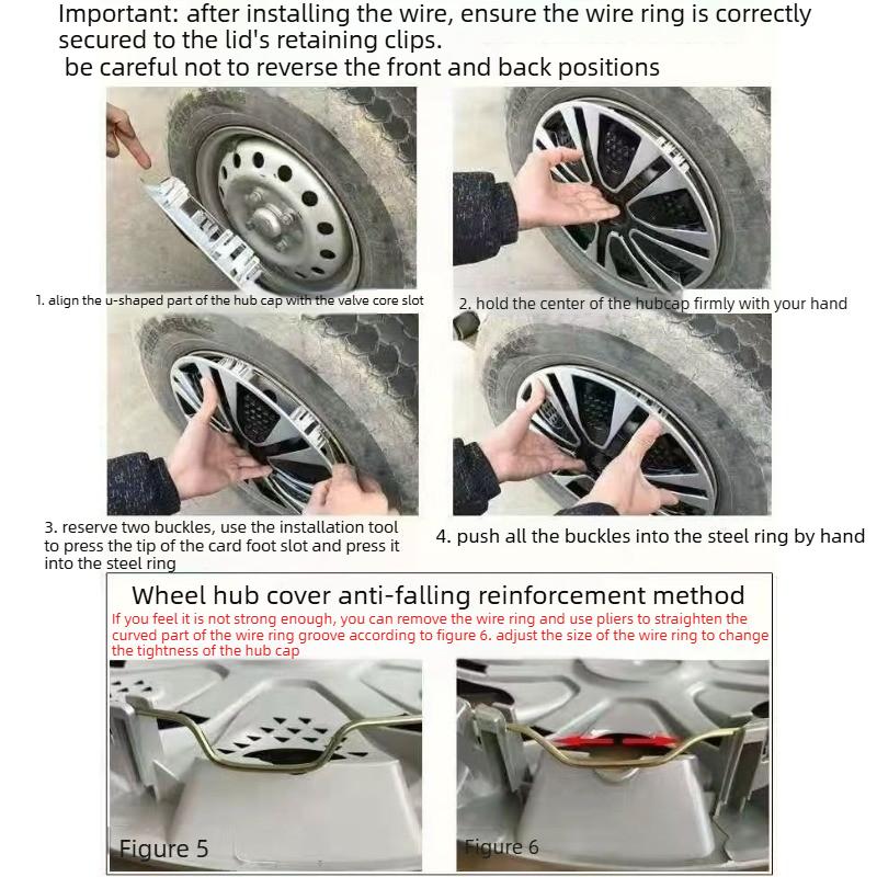 Enjoliveurs Convient aux Voitures avec Roues en Fer de 14/15/16 pouces 4 pièces Fabriqué en Plastique PP Peut Être Pour Décorer L'Apparence des Roues de Voiture