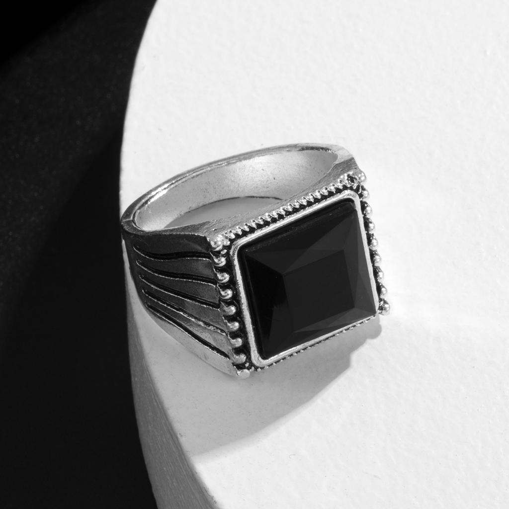 Trendy New Ring Korean Version Ins Style Men's Ring Design Sense Metal Ring Street Hip-Hop Style Ring