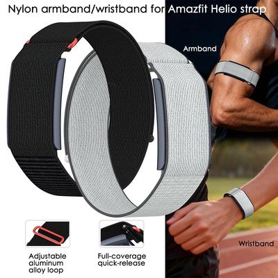 Correa de Nailon para Amazfit Helio Correa Pulsera Deportiva Banda de Repuesto Brazalete Transpirable para Bíceps Pulsera para Amazfit Helio Strap