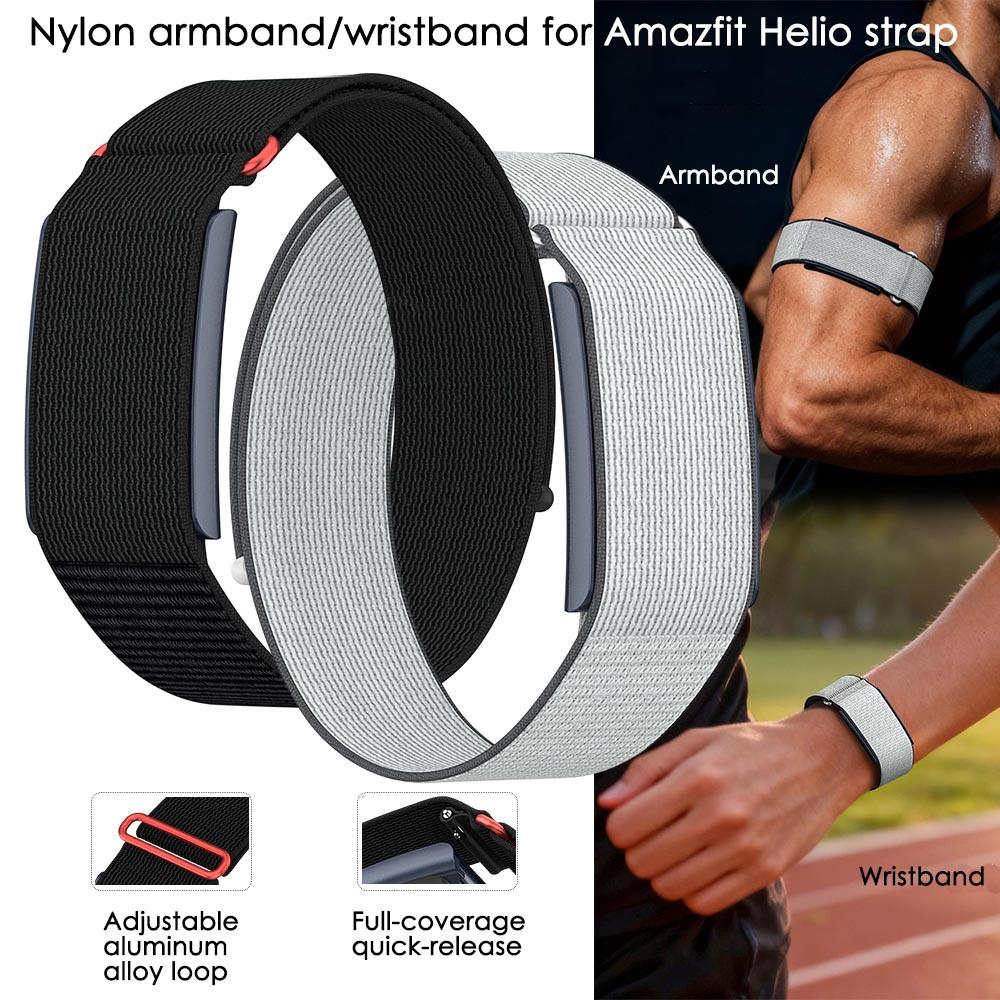 Nylonový řemínek pro Amazfit Helio Strap Sportovní náramek Náhradní pásek Pro bicepsy Prodyšný náramek na paži Náramek na zápěstí pro Amazfit Helio Strap