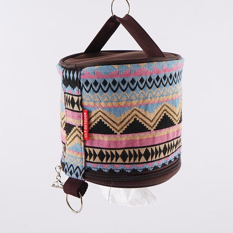 

Nordic Portable Tissue Holder: Outdoor Hanging Napkin Dispenser for Picnic, Home, and Car.