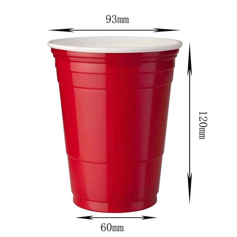 10Pcs 450Ml Colorful Disposable Plastic Cup Beer Pong Cup Redcups Cup For Graduation Party Or Bar Game Company Party