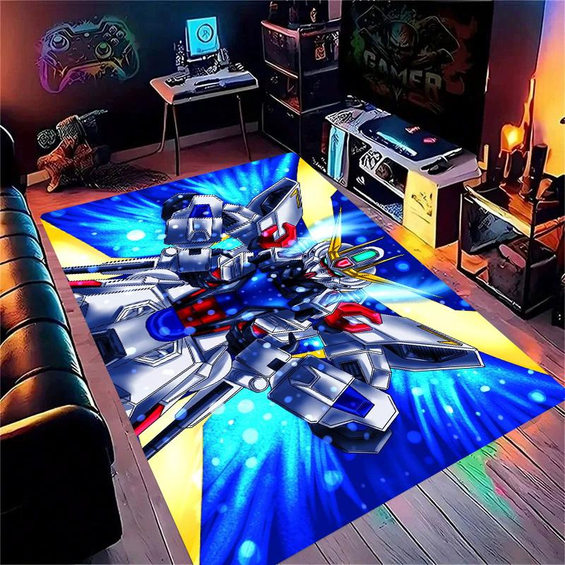 G-Gundam-m Cartoon Robot Gift Carpet Rug for Bedroom Living Room Home Sofa Decoration Kids Game Play Decor Floor Mat