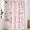 Summer Beach Seashell Shower Curtain,Pink Kids Shower Curtain Set,Nautical Ocean Coastal Shower Curtain,Fabric Shower Curtains for Bathroom 70X70in