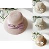 Chic Round Top Wide Brim Sun Hat For Women Japanese Style Bowknot Fisherman Hat Straw Hat Ideal For Spring And Summer