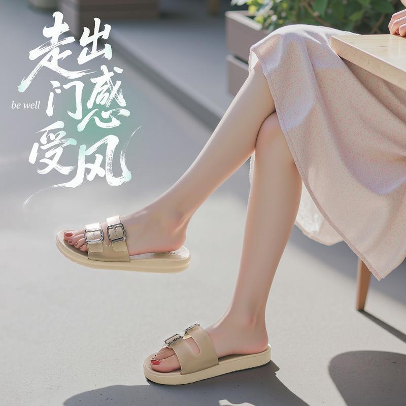 One word with slippers summer casual wear new home indoor EVA non-slip bath sandals