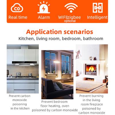 Tuya ZigBee CO Dedektörü Taşınabilir Karbon Monoksit Test Cihazı Çok Fonksiyonlu Karbon Monoksit