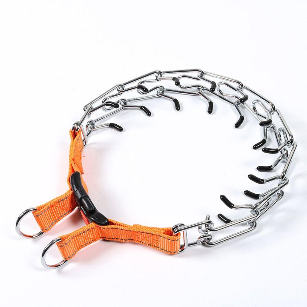 Adjustable Prong Pinch Training Collar Comfort Rubber Tips Stainless Steel Correction Pinch Collar No Pull Durable