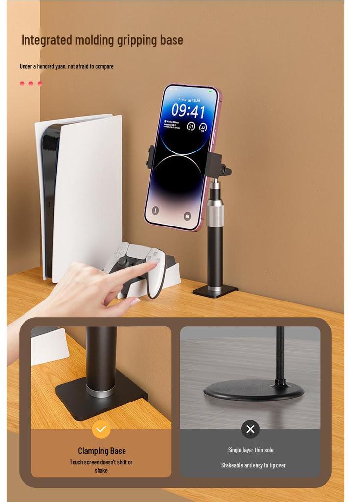 Desktop Phone Holder for Live Streaming, Food Photography, and Video Recording