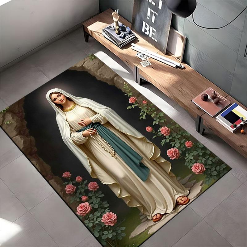 Graceful Religious Lady Design Suitable As a Non-slip Mat for the Living Room or Bedroom Sofa
