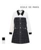 ECOLEDEPARIS Check Color Block Design Dress_Rb34Woam10Z