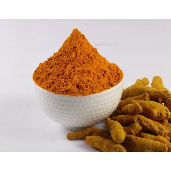Chounk Natural and Pure Turmeric Powder/Haldi Powder - No Artificial Flavour Added | Selam Haldi Powder | Hand Selected (500g)