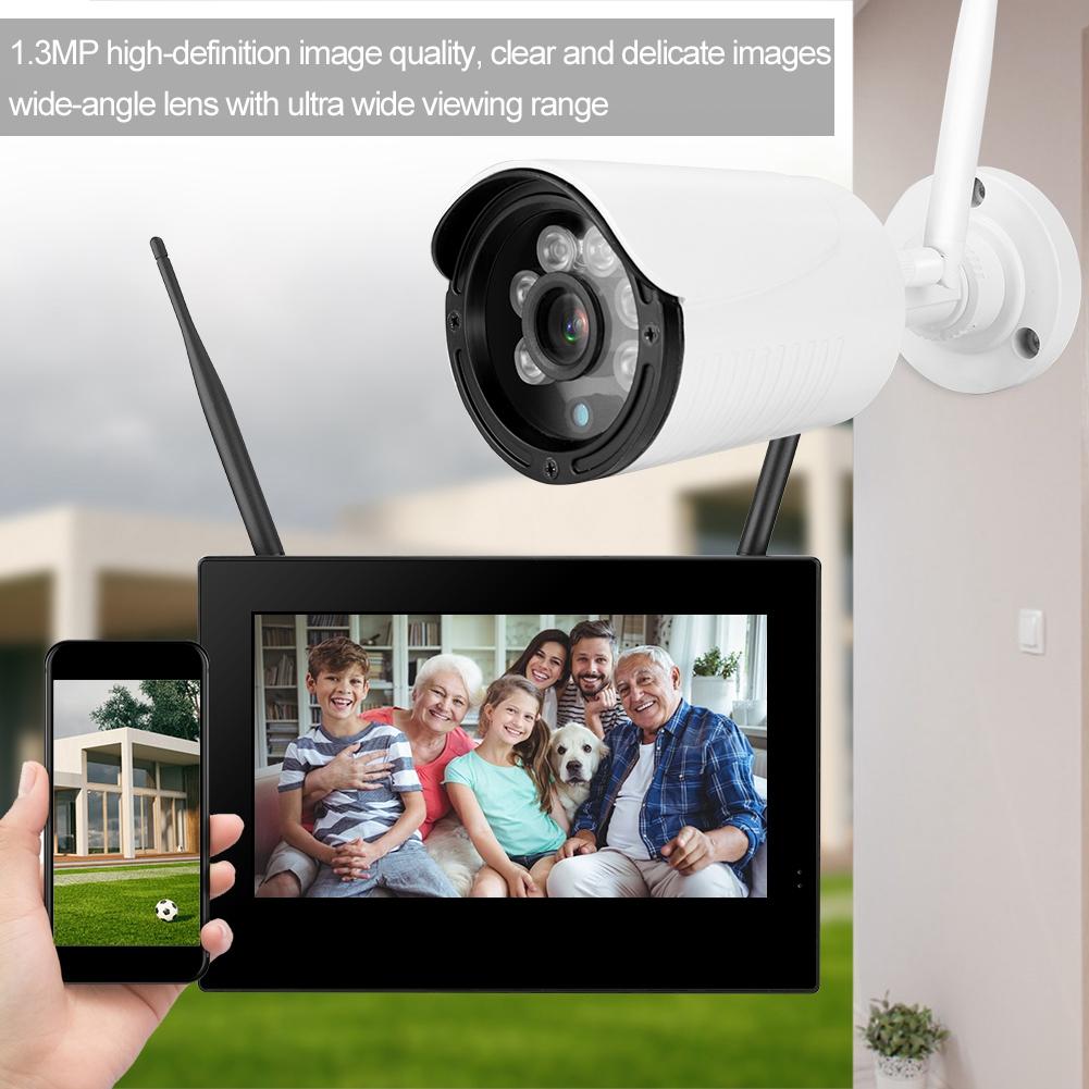 10in 1.3MP HD Wireless WIFI Baby Monitor 1 Camera Smart DVR Home Security System