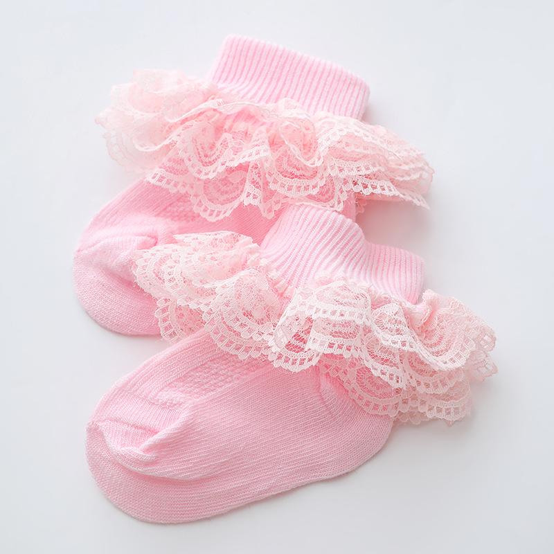 2022 Spring & Autumn Girls' Lace Princess Cotton Socks - Children's Dance Socks
