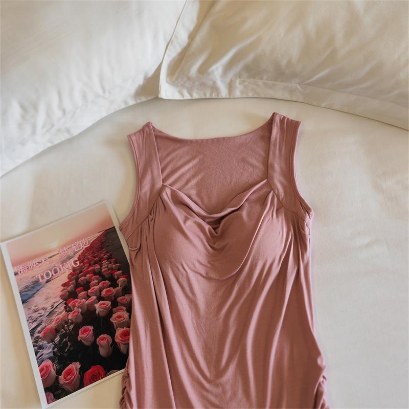 Camisola de Dormir Feminina da Moda para E-commerce Transfronteiriço com Bojos
