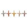 5PCS Infant Soother Pacifiers with Handle Full Silicone Newborn Baby Comfort Pacifier for Sleeping