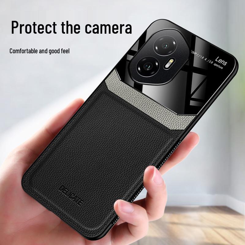 Honor 500Pro Magic8 Color Block Leather Texture X70i Full Coverage Business Play9T Phone Case