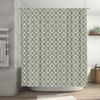 Modern Geometric Printed Shower Curtain Waterproof Bathroom Decor Home Decoration Navy Blue/White