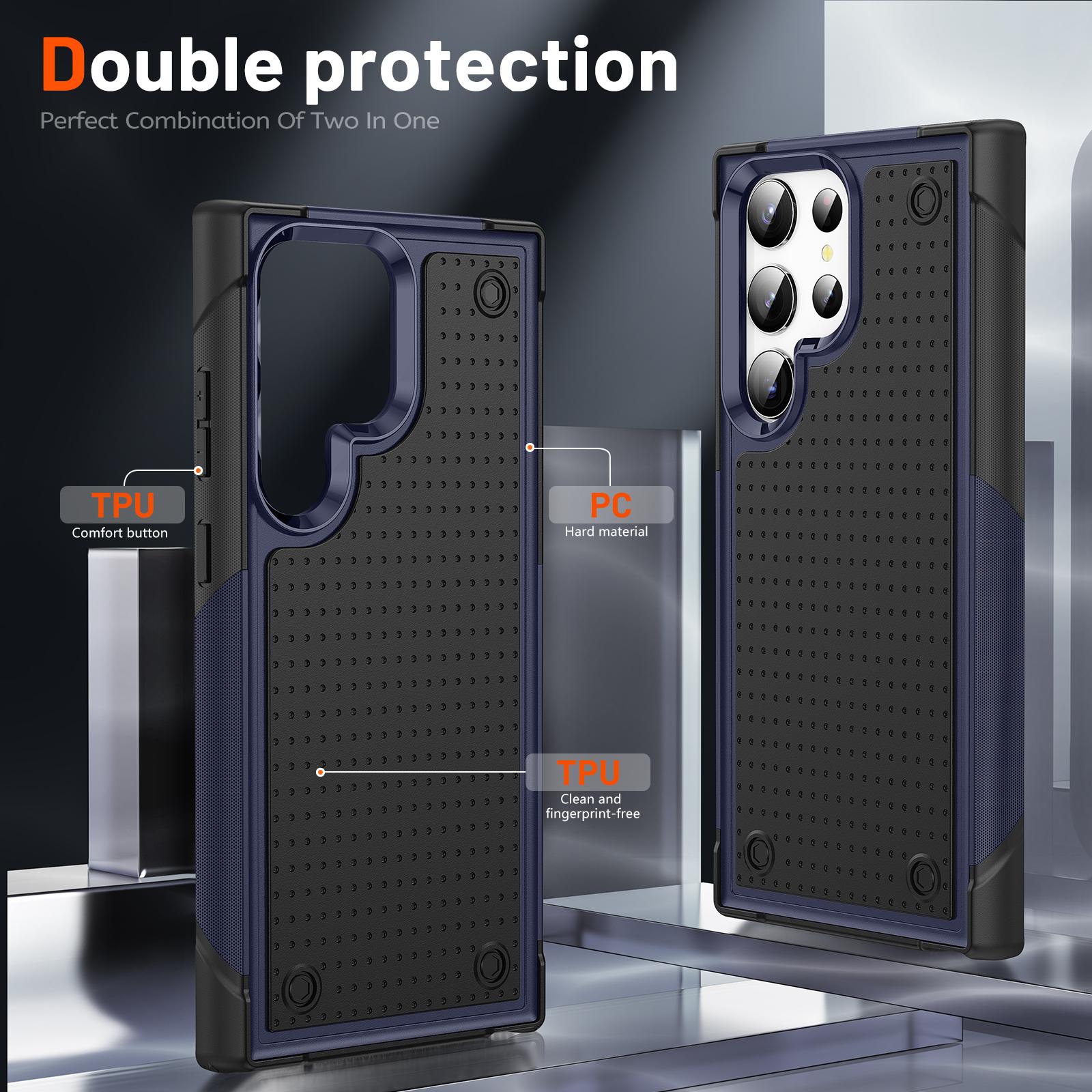 

Для Samsung S23 Ultra Matte Feeling PC Tpu 2 в 1 Ударопрочный чехол для Samsung Galaxy S23 Ultra S 23 Plus Couqe