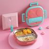 Children's Cartoon Stainless Steel Lunch Box with Utensils - Perfect for Home, Office, or School