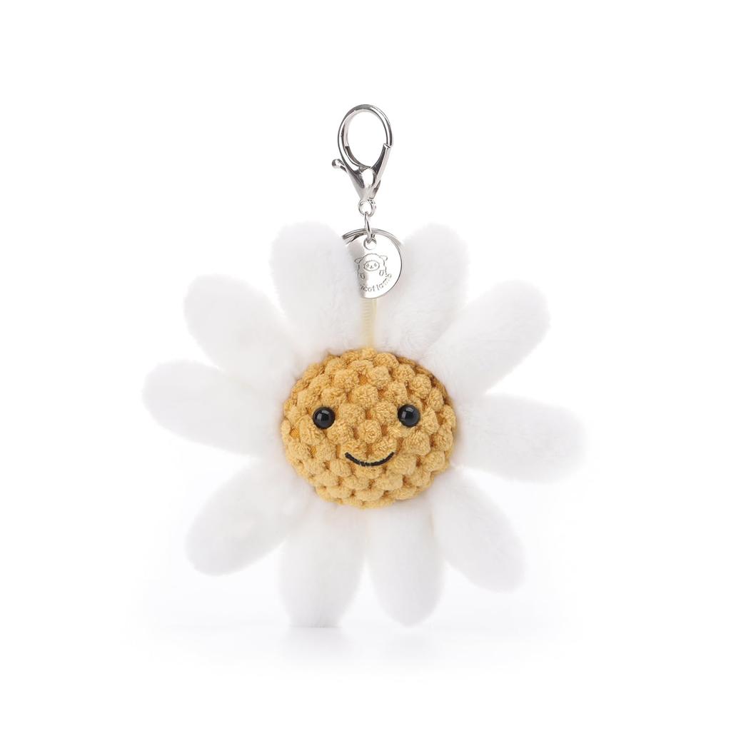 Apricot Lamb Daisy Flower Cute Soft Keychain Plush Toy, Perfect for Boys and Girls, Fits Kids Backpacks and Purses, 13cm