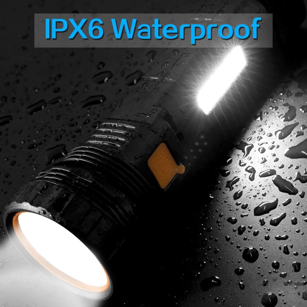 1PC Multi-function Solar LED Flashlight Outdoor Long Range Torch Emergency Power Bank LED Solar Flashlight olight torch