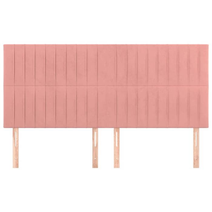 Tête de lit - Maison Exclusive - Velours doux - 180 x 5 x 118/128 cm - Rose