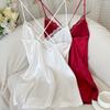 New Sexy Lace Bandeau Nightgown with Backless and Sensual Appeal Sleepwear, Lightweight Women's Home Clothes.