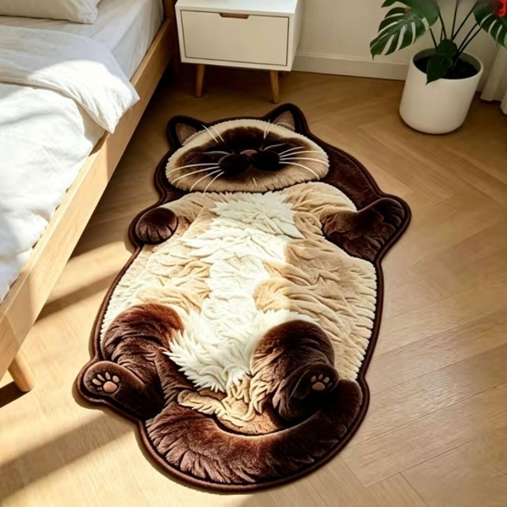 Non-Slip Home Decor Carpet Anti-fouling Dog-Shaped Floor Mat Cartoon Carpet for Bathroom Entrance