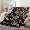 1pc Colorful Sketch Pattern Blanket Warm, Cozy, And Soft, Suitable for Sofas, Beds, Cars, And Office Use.Perfect for Camping And Travel, Making It a G