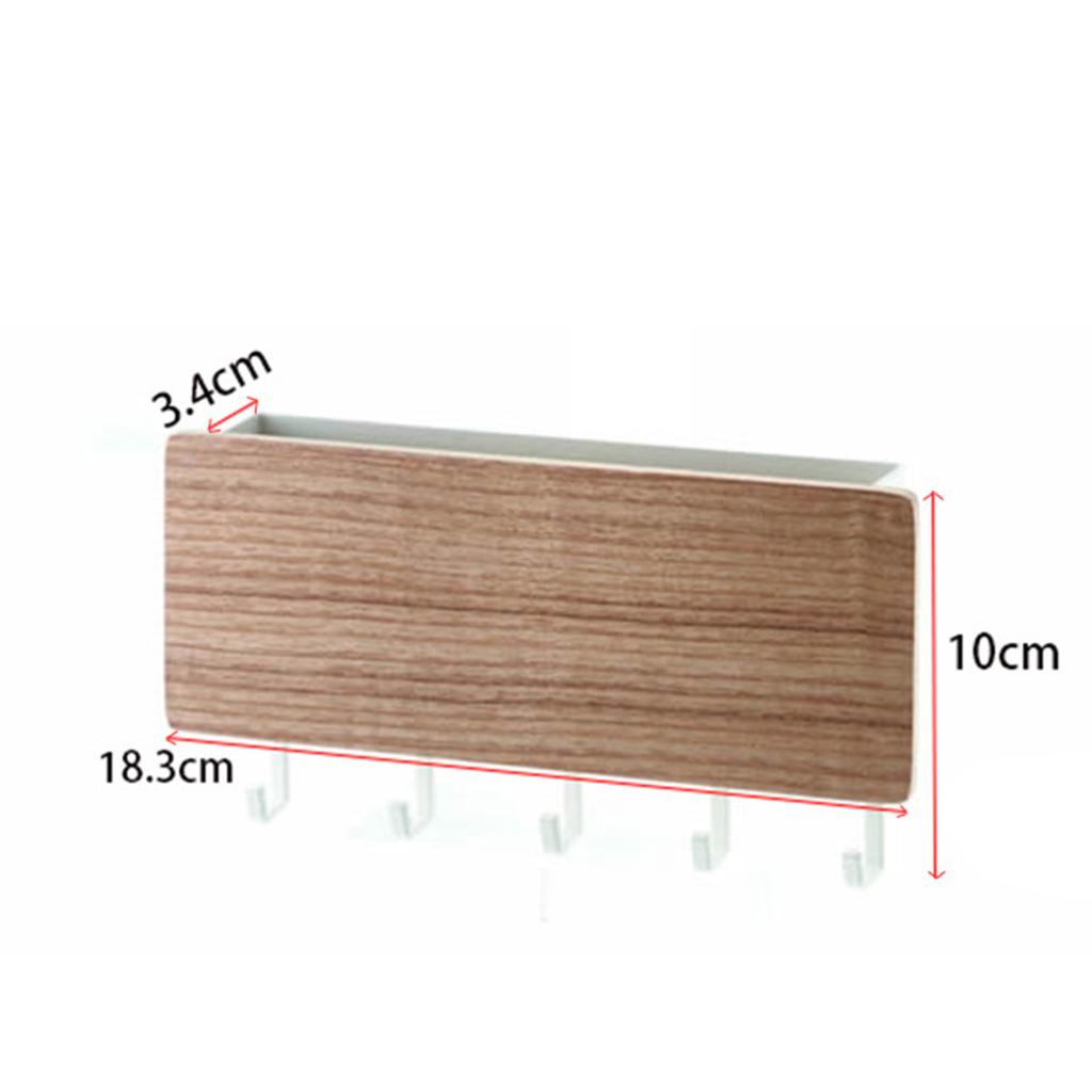 Hallway Wall Holder Wooden Punch Multifunctional Key Holder for Bag Hat Scarf