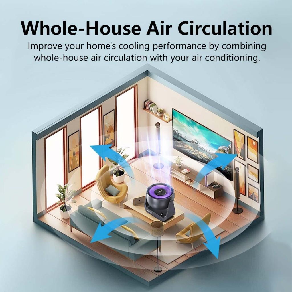Intelligent Desktop Air Circulation Fan Mini Portable Electric Fan Wireless USB Rechargeable Ventilation Fan