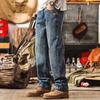 Men's American Retro Loose Straight-Leg Washed Jeans