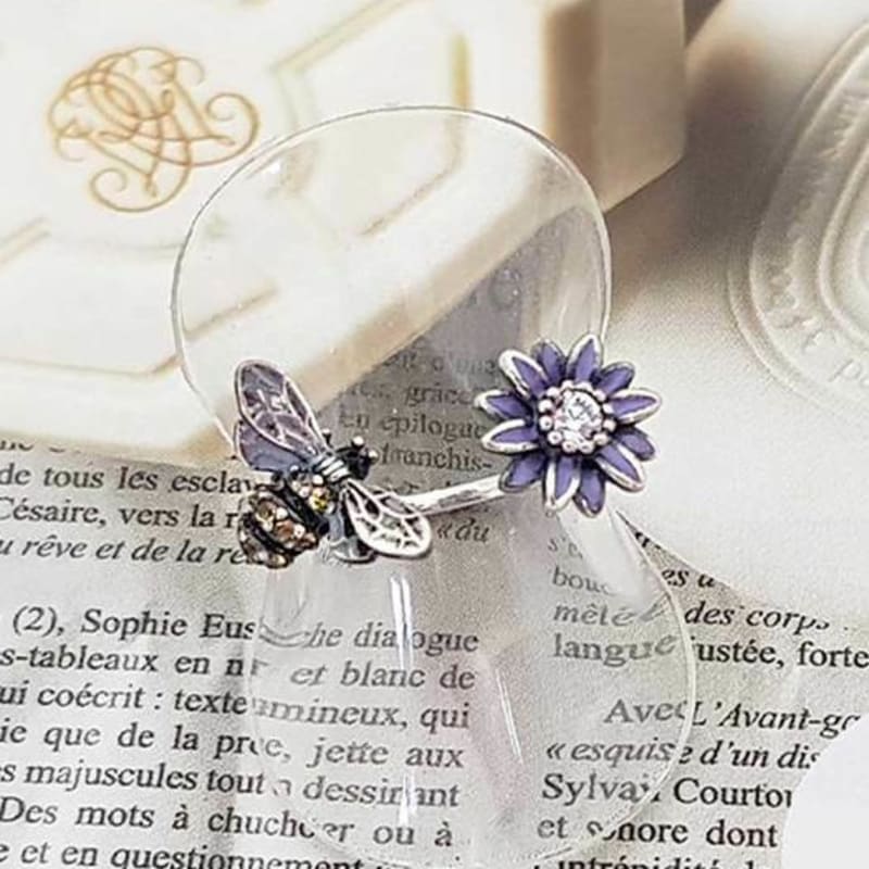 Ollia 925 silver bee ring daily friendship ring silver ring