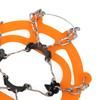 2Pcs Ice Traction Cleats Anti Skid Shoe Crampon Cover Snow Grips with 8 Spikes for Hiking Walking Mountaineering