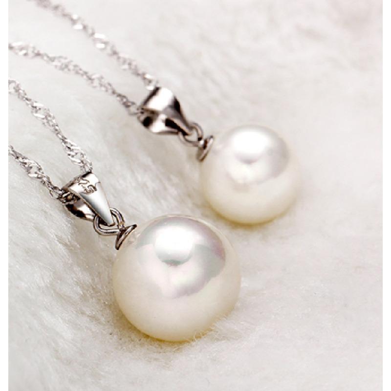 

Ожерелье из стерлингового серебра S925, кулон из бисера, серебряные аксессуары, искусственный жемчуг, модные серебряные украшения 925