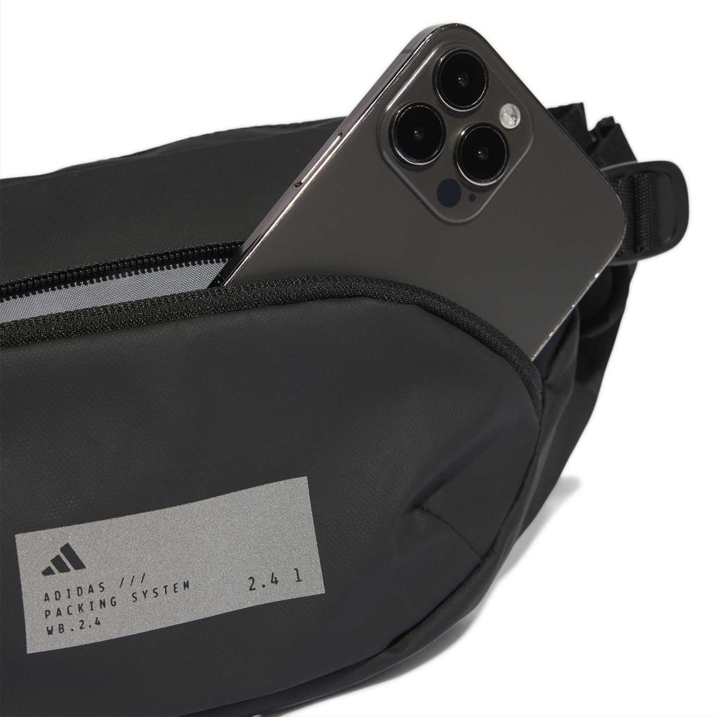 adidas Hybrid Waist Unisex Silver Bag, Adult, DG341, Black/Reflective (KE0355)