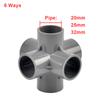 Vnitřní průměr 20 25 32mm PVC potrubní spojka přímá koleno T kus vodovodní potrubní adaptér domácí kutilská trubka 3 4 5 6 cest