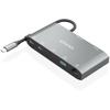 Hub USB - AISENS - ASUC-8P010-GR - 8 Ports - Gris - Compact Et Portable