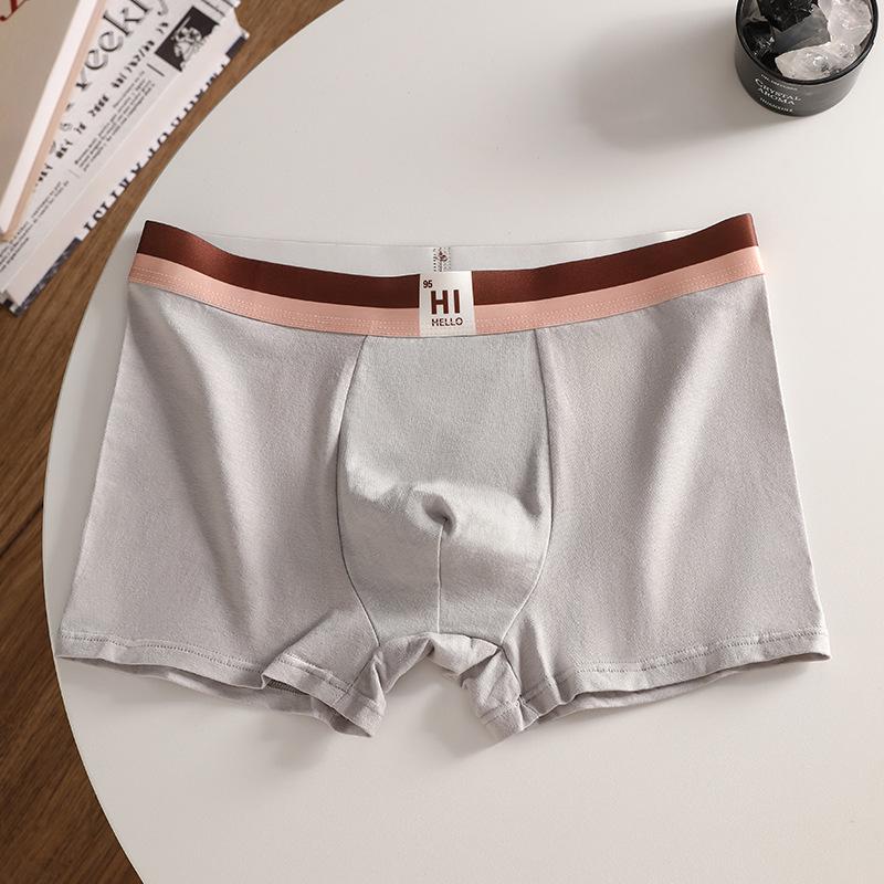 Men's Spring and Summer Trend Pure Cotton Graphene Antibacterial Crotch Flat Angle Underwear