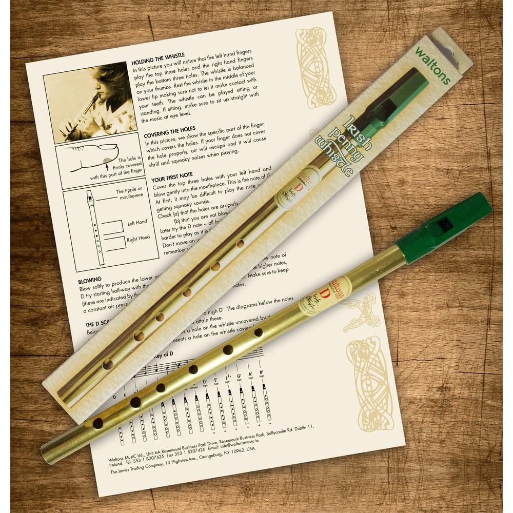 Waltons Brass Tin Whistle D Key 1506